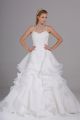 Gorgeous Ball Gown Sweetheart Spaghetti Straps Beaded Lace Ruffled Organza Wedding Dress Bridal Gown