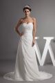 Stunning A Line Sweetheart Corset Beaded Appliques Pleated Chiffon Beach Destination Wedding Dress