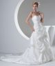 Fantastic Mermaid Sweetheart Beaded Appliques Pick Up Satin Wedding Dress 