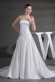 Stunning A Line Strapless Crystal Beaded Wedding Dress Bridal Gown