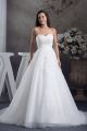 Princess Ball Gown Sweetheart Corset Beaded Lace White Tulle Wedding Dress Bridal Gown