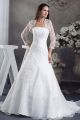 Modest Mermaid Corset Beaded Appliques Ruched Organza Wedding Dress With 3 4 Sleeve Jacket