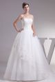 Princess Ball Gown Sweetheart Corset Crystal Beaded Appliques Layered Tulle Wedding Dress 