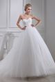 Beautiful Ball Gown Sweetheart Corset Beaded Appliques Ivory Tulle Wedding Dress
