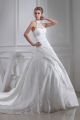 Beautiful Ball Gown Halter Beaded Lace Wedding Dress Bridal Gown