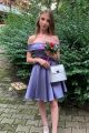 Beautiful Short Mini Lavender Prom Party Dress Off The Shoulder
