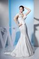 Boho Mermaid V Neck Low Back Beaded Appliques White Wedding Dress Bridal Gown