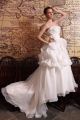 Beautiful A Line Strapless Corset Pick Up Organza Wedding Dress Bridal Gown