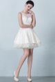 Stunning Scoop Corset Embellished Lace Short Mini Ball Gown Beach Destination Wedding Dress