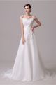 A Line Off The Shoulder Organza Lace Beaded Wedding Dress Court Train