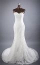 Beautiful Mermaid Strapless Venice Lace Beaded Crystal Wedding Dress