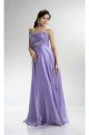 Beautiful Strapless Empire Waist Long Lavender Chiffon Prom Dress