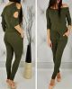 Casual Off The Shoulder Cut Out Sleeve Rompers Women Jumpsuit