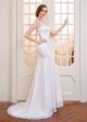 Charming Mermaid Vintage Lace Corset Wedding Dress With Sheer Straps