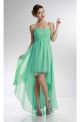 Charming Sweetheart High Low Mint Green Chiffon Prom Dress