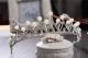 Elegant Alloy Rhinestone Wedding Bridal Tiara Crown With Pearls
