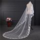 Elegant One tier Tulle Lace Wedding Bridal Cathedral Veil With Comb