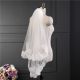 Elegant Two tier Tulle Vintage Lace Wedding Bridal Fingertip Veil