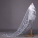 Fairy One Tier Tulle Lace Beaded Flower Wedding Bridal Cathedral Veil