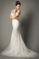 Fitted Mermaid Sweetheart Corset Back Lace Wedding Dress With Straps