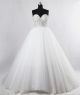 Gorgeous Ball Gown Sweetheart Corset Back Tulle Beaded Crystal Wedding Dress