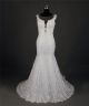Mermaid Illusion Neckline Sheer Back Lace Wedding Dress With Chapel Train