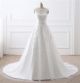 Princess A Line Sleeveless Tulle Lace Wedding Dress With Detachable Skirt