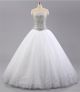 Puffy Ball Gown Sweetheart Tulle Crystal Beaded Sparkly Wedding Dress