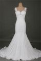 Sexy Mermaid Sweetheart Backless Lace Beaded Wedding Dress With Straps