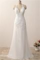 Sexy Sheath Halter Backless Chiffon Applique Destination Garden Wedding Dress