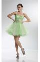 Sexy Sweetheart Short Green And Pink Tulle Beaded Tutu Prom Dress