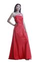 Sheath One Shoulder Front Cut Out Long Red Silk Beaded Prom Dress