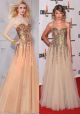 Taylor Swift Inspired A Line Sweetheart Long Champagne Tulle Sequin Prom Dress