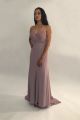 Bohemian Long Mermaid Dusty Rose Chiffon Lace Prom Evening Dress With Cross Straps