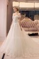 A Line Off The Shoulder Corset Crystal Beaded Lace Tulle Wedding Dress 