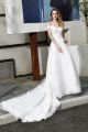 Princess Ball Gown White Lace Beaded Wedding Dress Off The Shoulder Corset