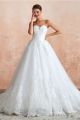 Sparkly Ball Gown White Wedding Dress Sweetheart With Lace Appliques